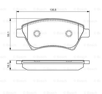 0986495071 BOSCH Тормозные колодки