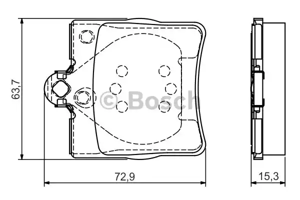 Тормозные колодки BOSCH 0986495080