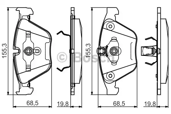 0986495082 BOSCH Тормозные колодки