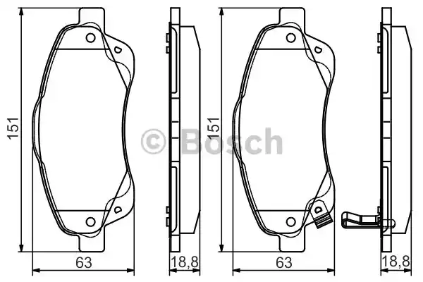 0986495083 BOSCH Тормозные колодки