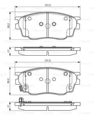 0986495087 BOSCH Тормозные колодки