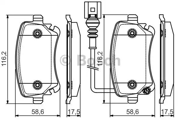 0986495094 BOSCH Тормозные колодки