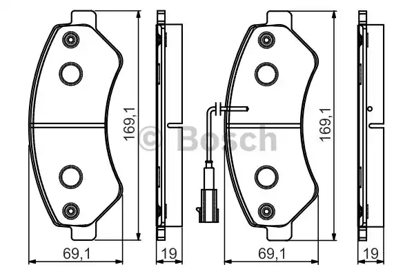 0986495095 BOSCH Тормозные колодки