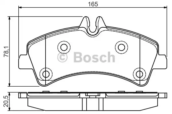 Комплект тормозных колодок дискового тормоза BOSCH 0986495099