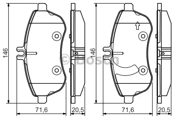 Тормозные колодки BOSCH 0986495104