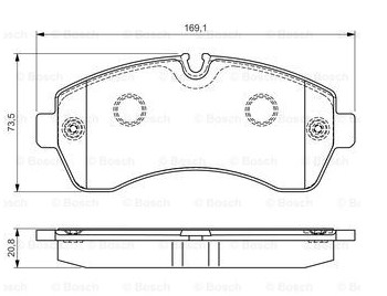 Комплект тормозных колодок дискового тормоза BOSCH 0986495107