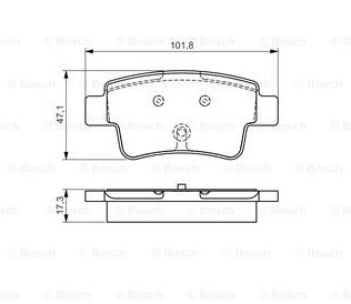 Тормозные колодки BOSCH 0986495111