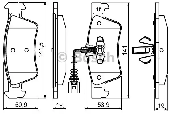 Тормозные колодки BOSCH 0986495115