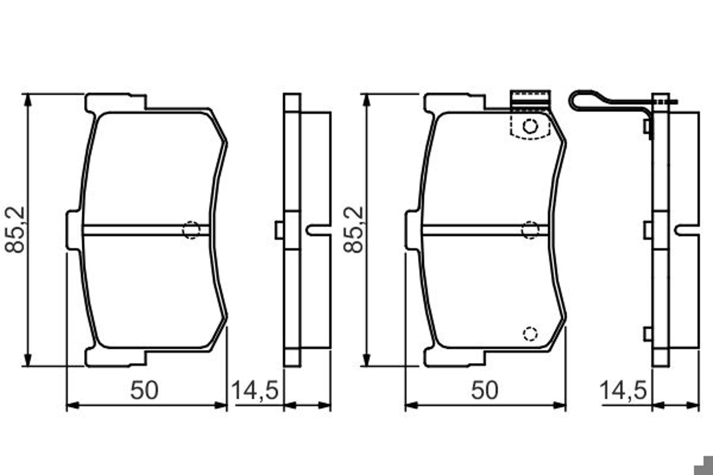 Колодки тормозные дисковые BOSCH 0986495121