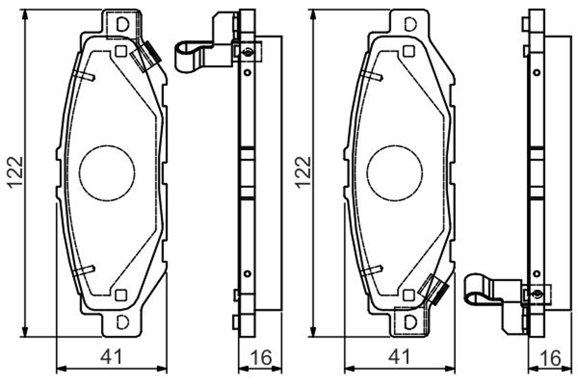 Колодки тормозные дисковые BOSCH 0986495122