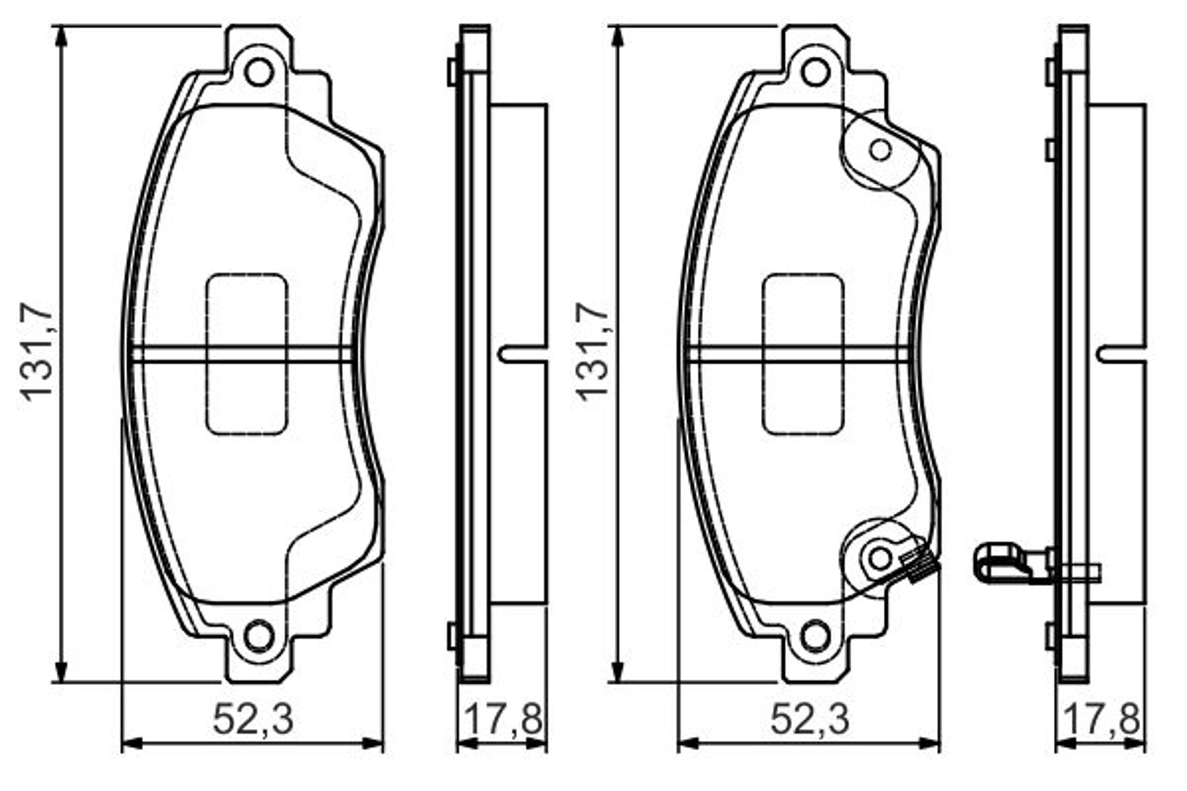 Колодки тормозные дисковые BOSCH 0986495132