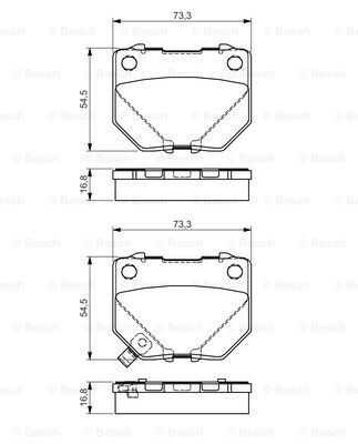 Комплект тормозных колодок дискового тормоза BOSCH 0986495137