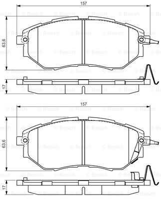 0986495156 BOSCH Тормозные колодки