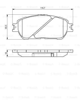 0986495160 BOSCH Тормозные колодки