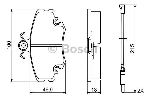 0986495212 BOSCH Тормозные колодки