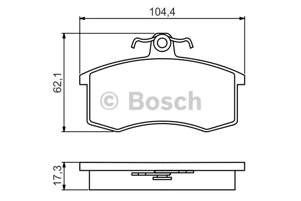 Комплект тормозных колодок дискового тормоза BOSCH 0986495214
