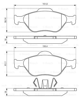 0986495220 BOSCH Тормозные колодки