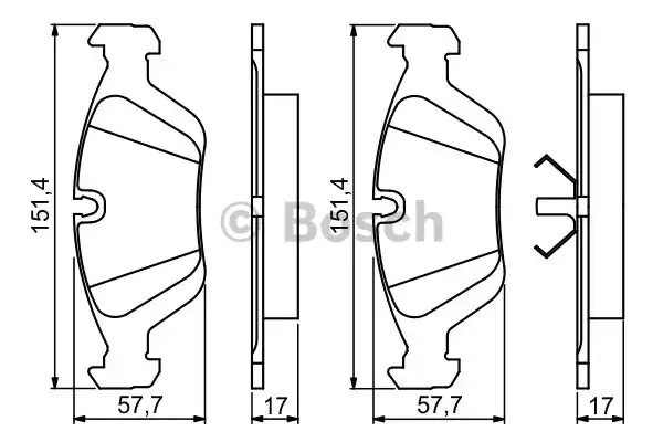 0986495229 BOSCH Тормозные колодки