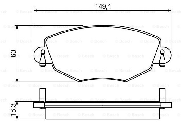 0986495230 BOSCH Тормозные колодки