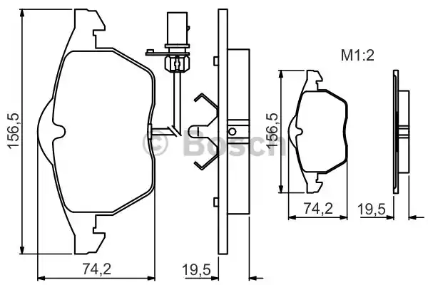 0986495232 BOSCH Тормозные колодки