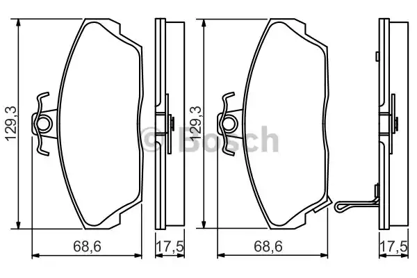 0986495233 BOSCH Тормозные колодки