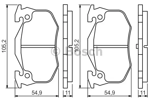 0986495236 BOSCH Тормозные колодки