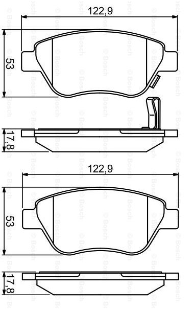 0986495237 BOSCH Тормозные колодки