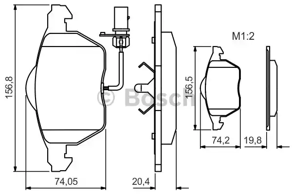 0986495241 BOSCH Тормозные колодки