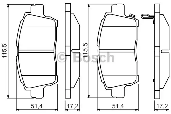 0986495242 BOSCH Тормозные колодки