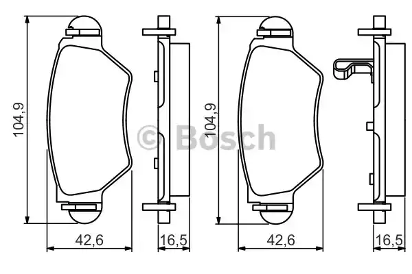 0986495250 BOSCH Тормозные колодки