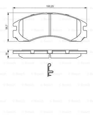 Тормозные колодки BOSCH 0986495252