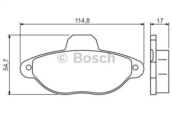 0986495255 BOSCH Тормозные колодки