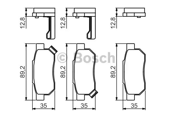 0986495256 BOSCH Тормозные колодки