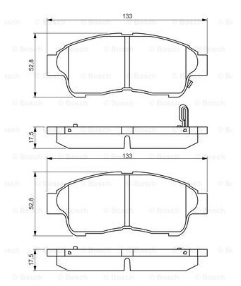 0986495257 BOSCH Тормозные колодки