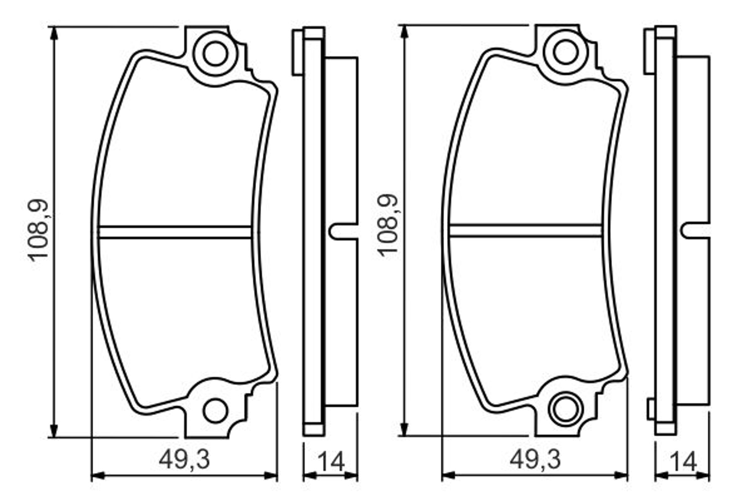 0986495270 BOSCH Колодки тормозные дисковые