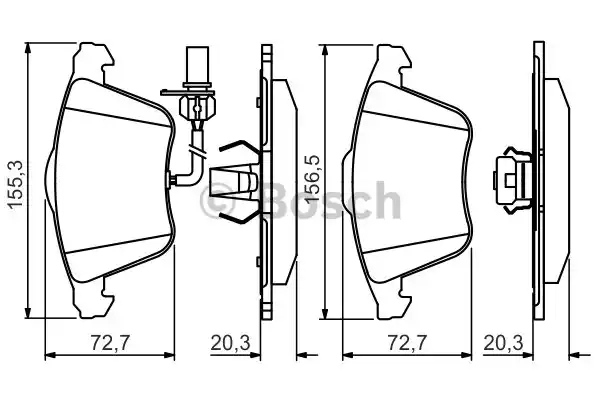 0986495272 BOSCH Тормозные колодки