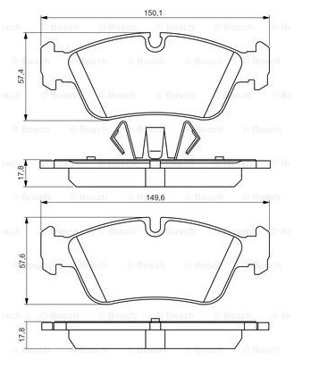 0986495276 BOSCH Тормозные колодки