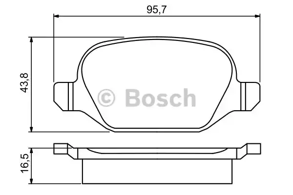Комплект тормозных колодок дискового тормоза BOSCH 0986495291
