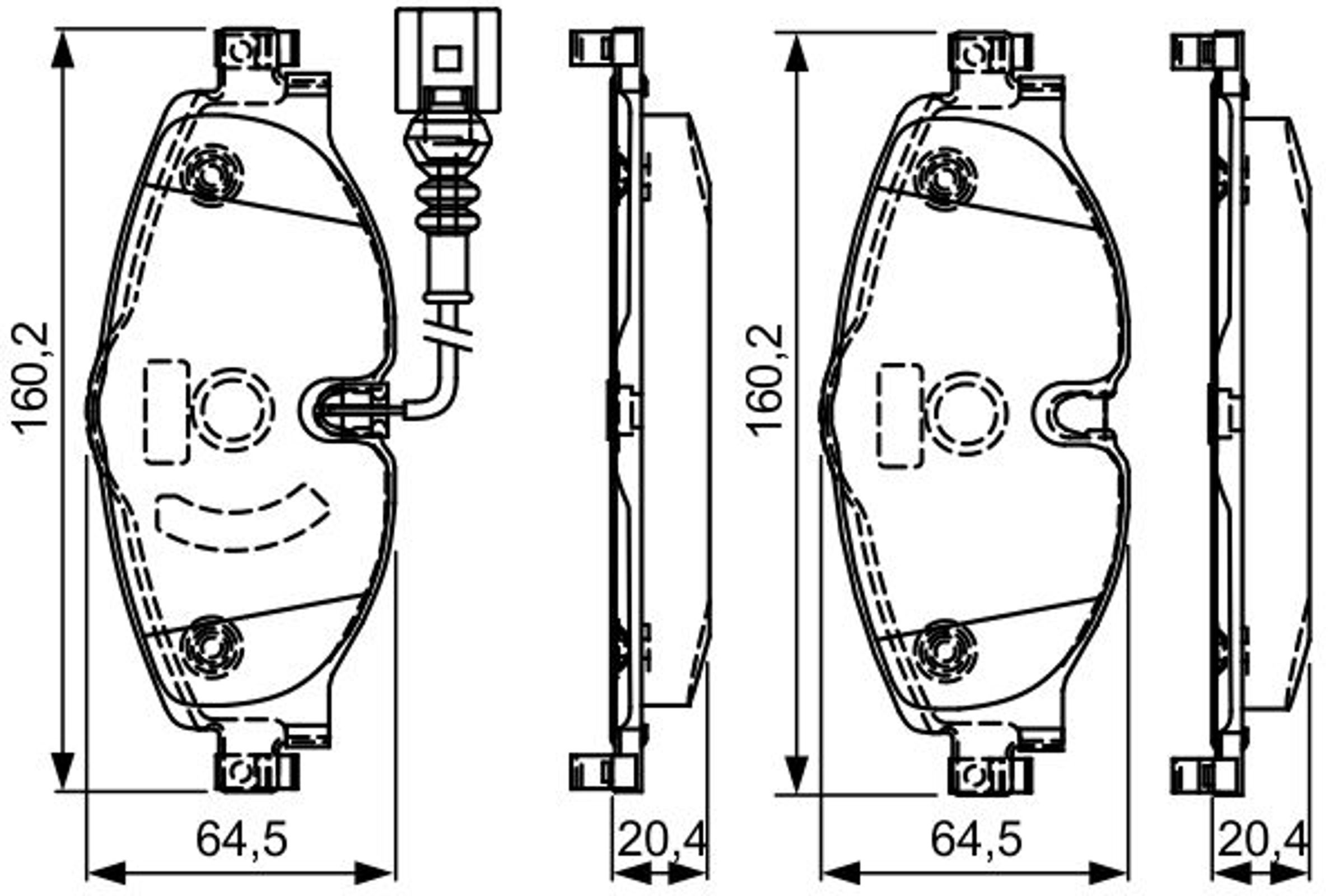 Колодки тормозные дисковые BOSCH 0986495296
