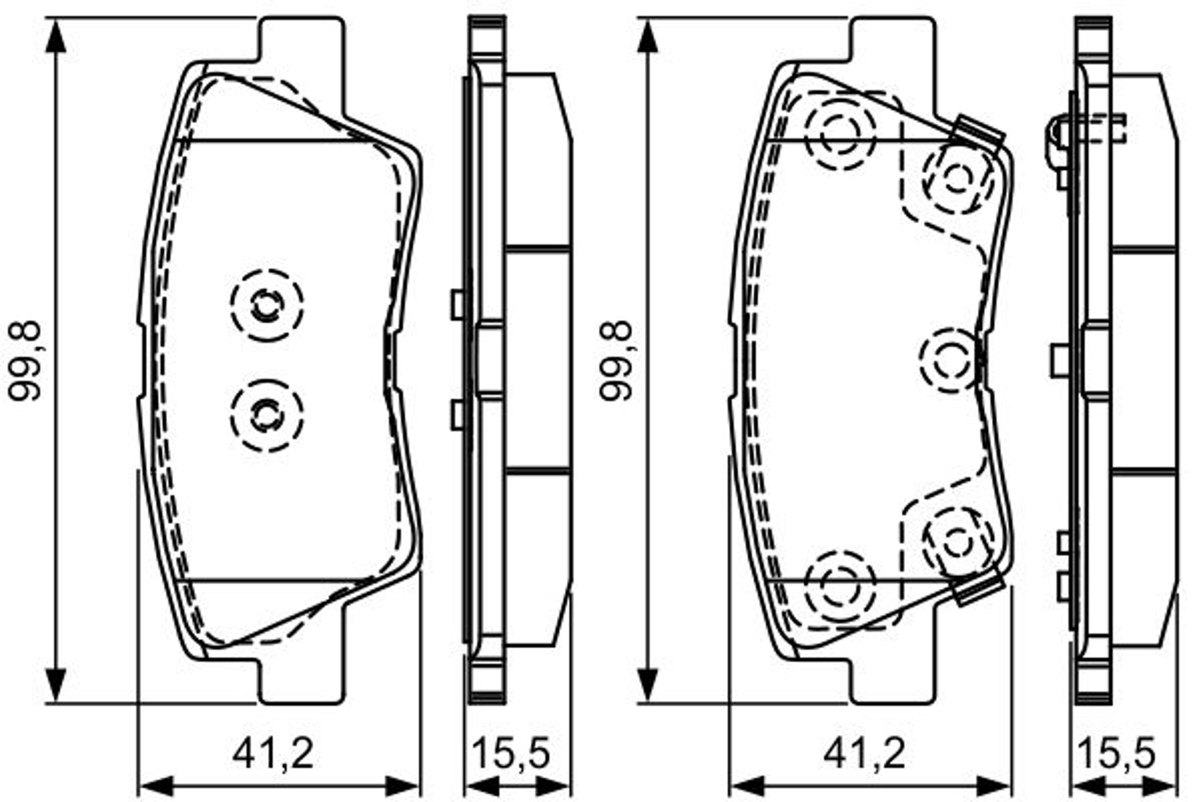 0986495309 BOSCH Колодки тормозные дисковые