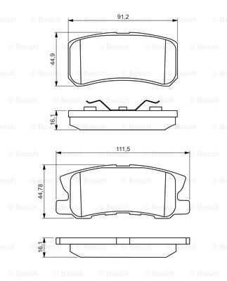 0986495357 BOSCH Тормозные колодки