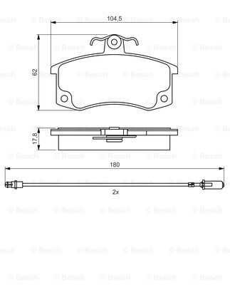 0986495360 BOSCH Тормозные колодки