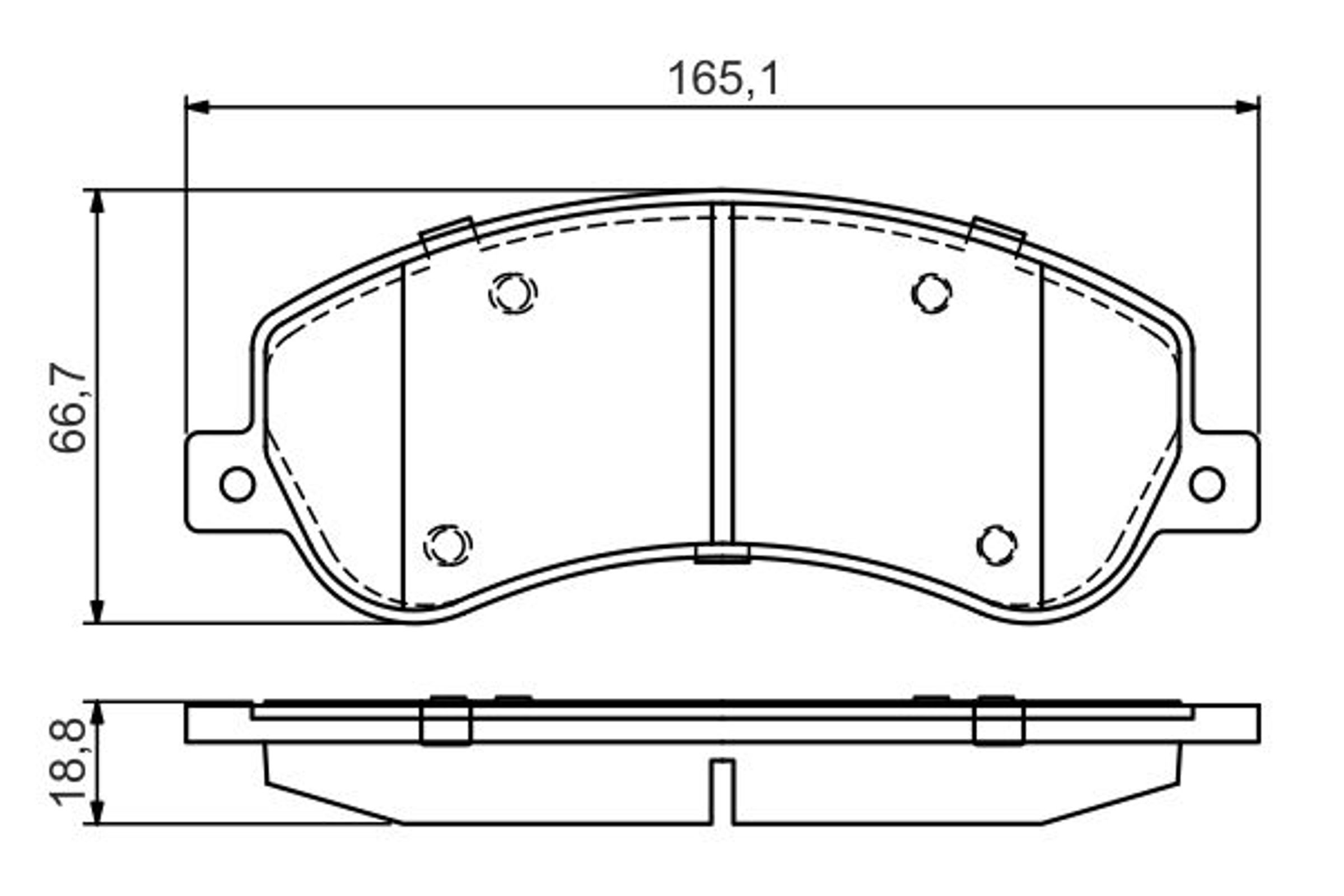 0986495436 BOSCH КОЛОДКИ ТОРМОЗНЫЕ FORD TRANSIT 330/350 06-/VW AMAROK 10- ПЕРЕДНИЕ С ДАТЧИКОМ