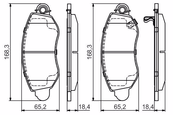 0986495443 BOSCH Колодки тормозные дисковые