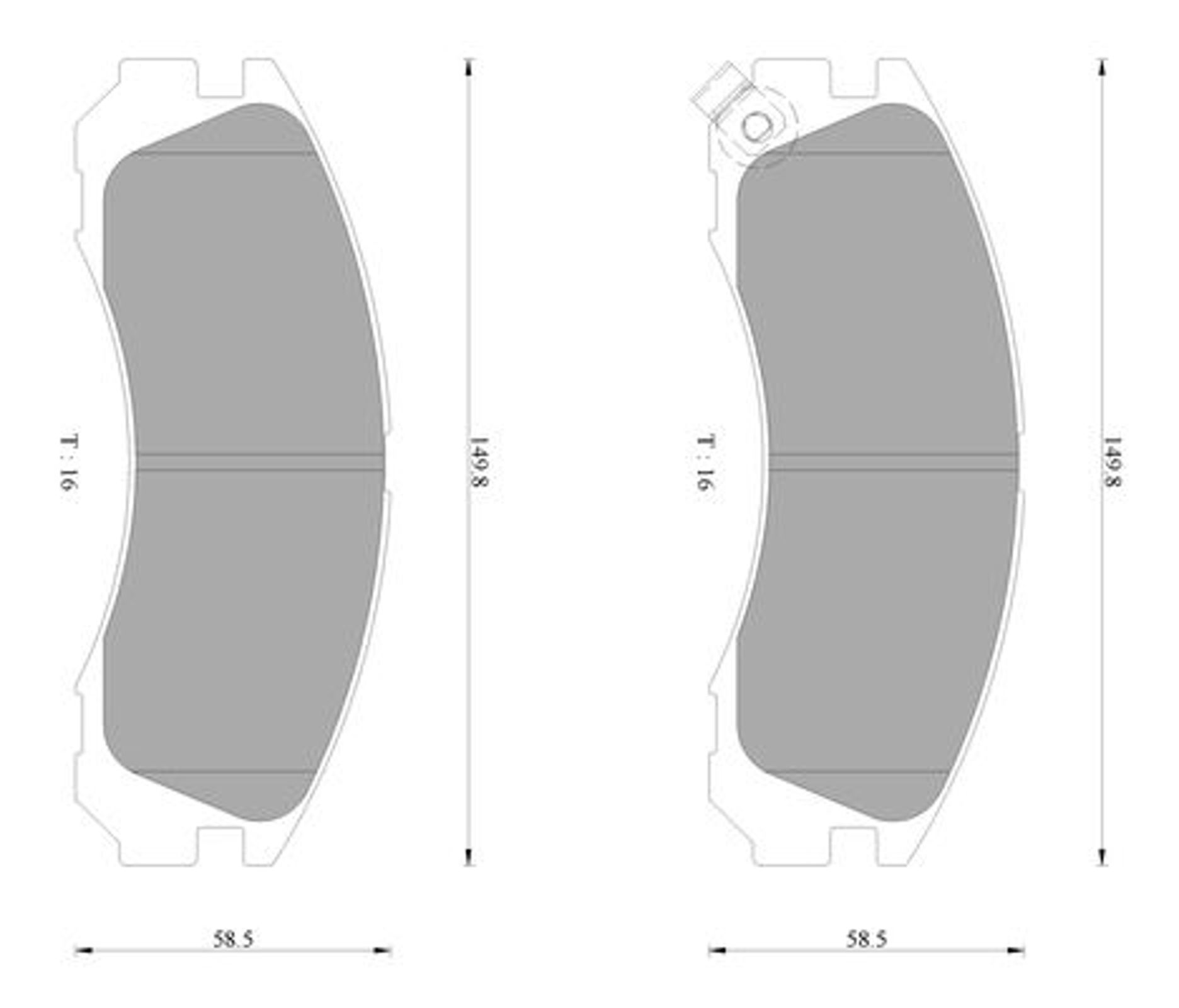 Комплект тормозных колодок дисковый тормоз BOSCH 0986AB2065