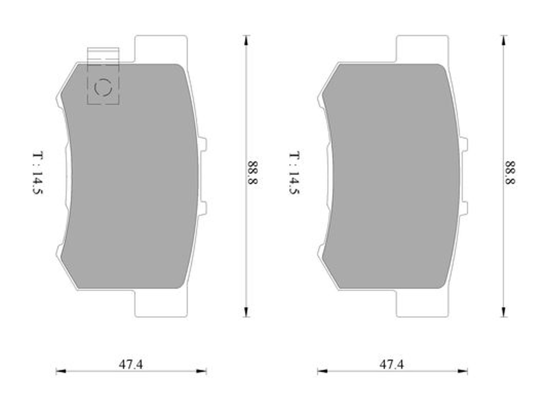 Комплект тормозных колодок дисковый торм BOSCH 0986AB2206
