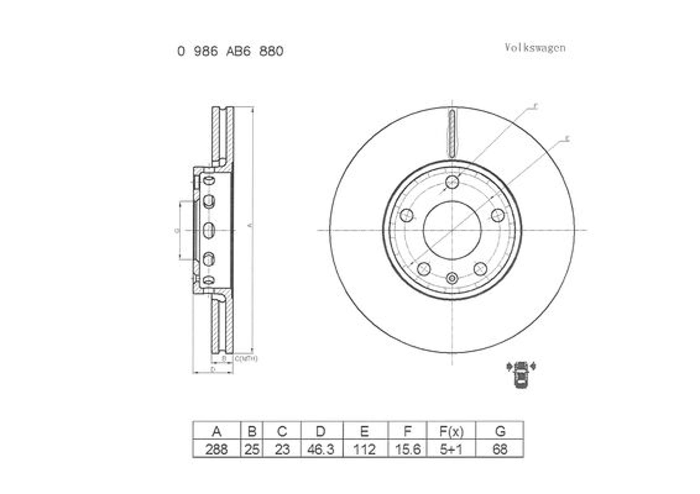 Запчасть BOSCH 0986AB6880