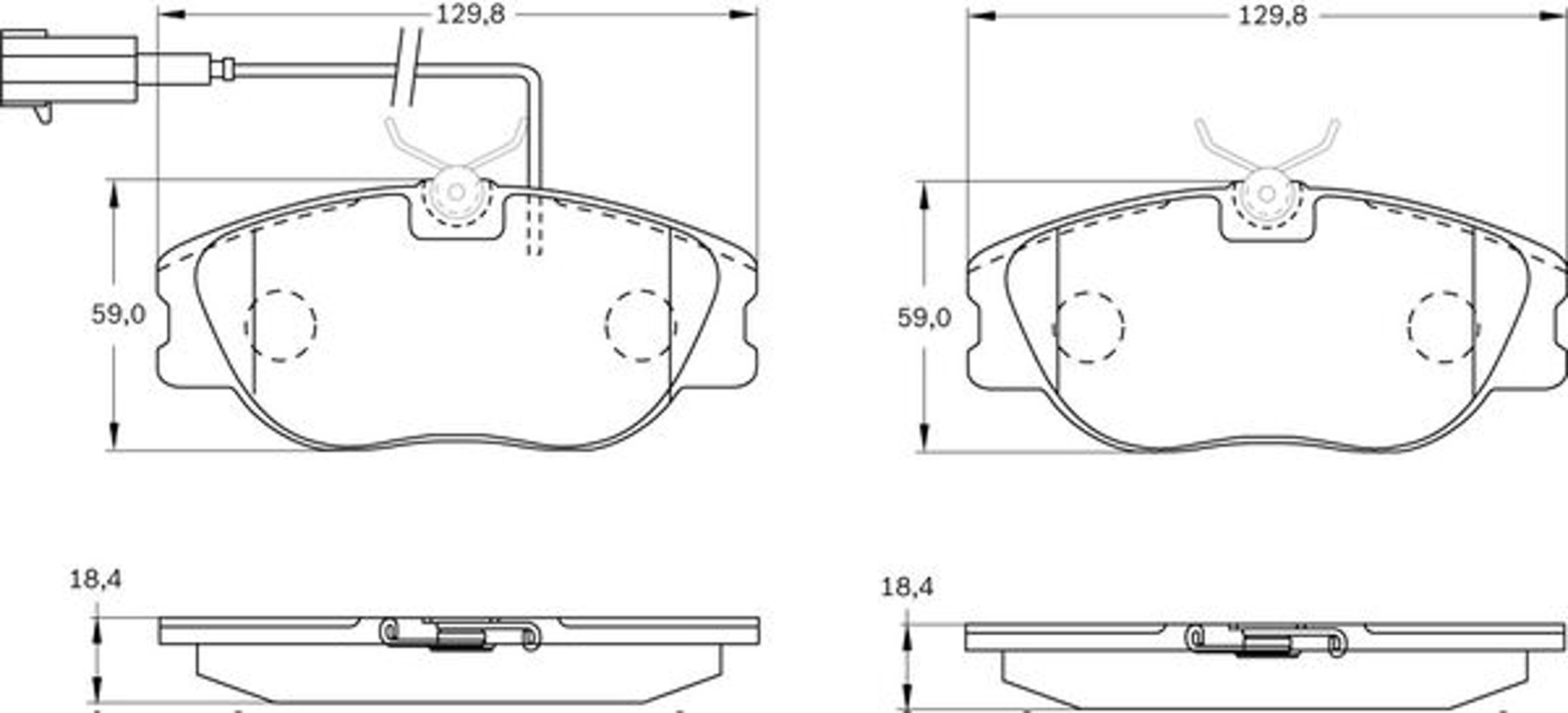 Комплект тормозных колодок дисковый тормоз BOSCH 0986BB0171