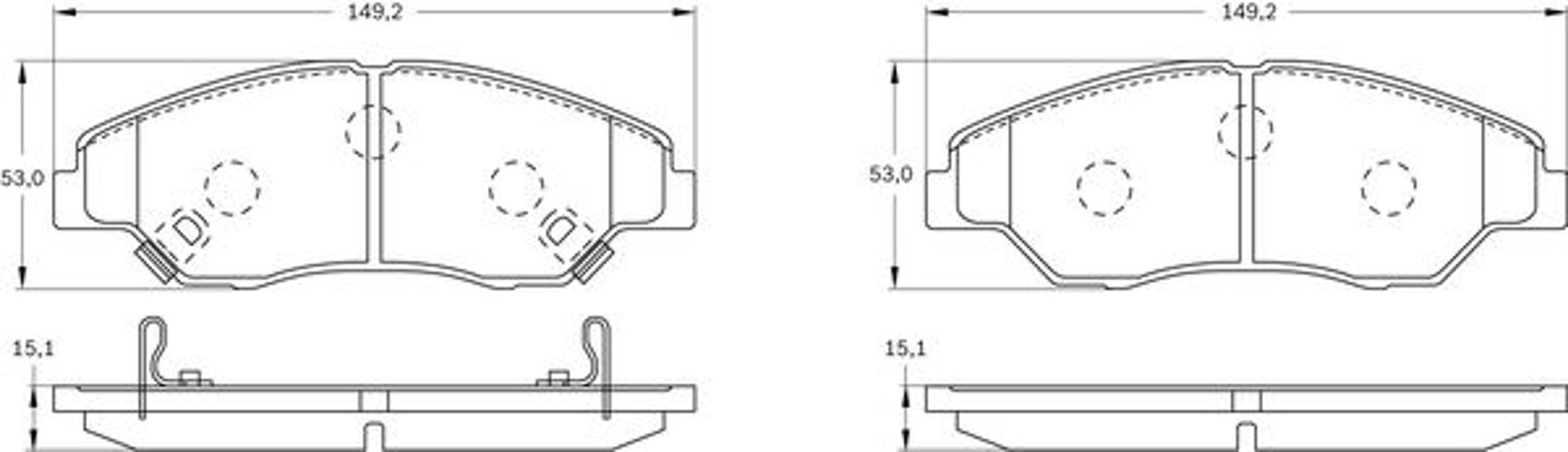 Комплект тормозных колодок дисковый тормоз BOSCH 0986BB0173