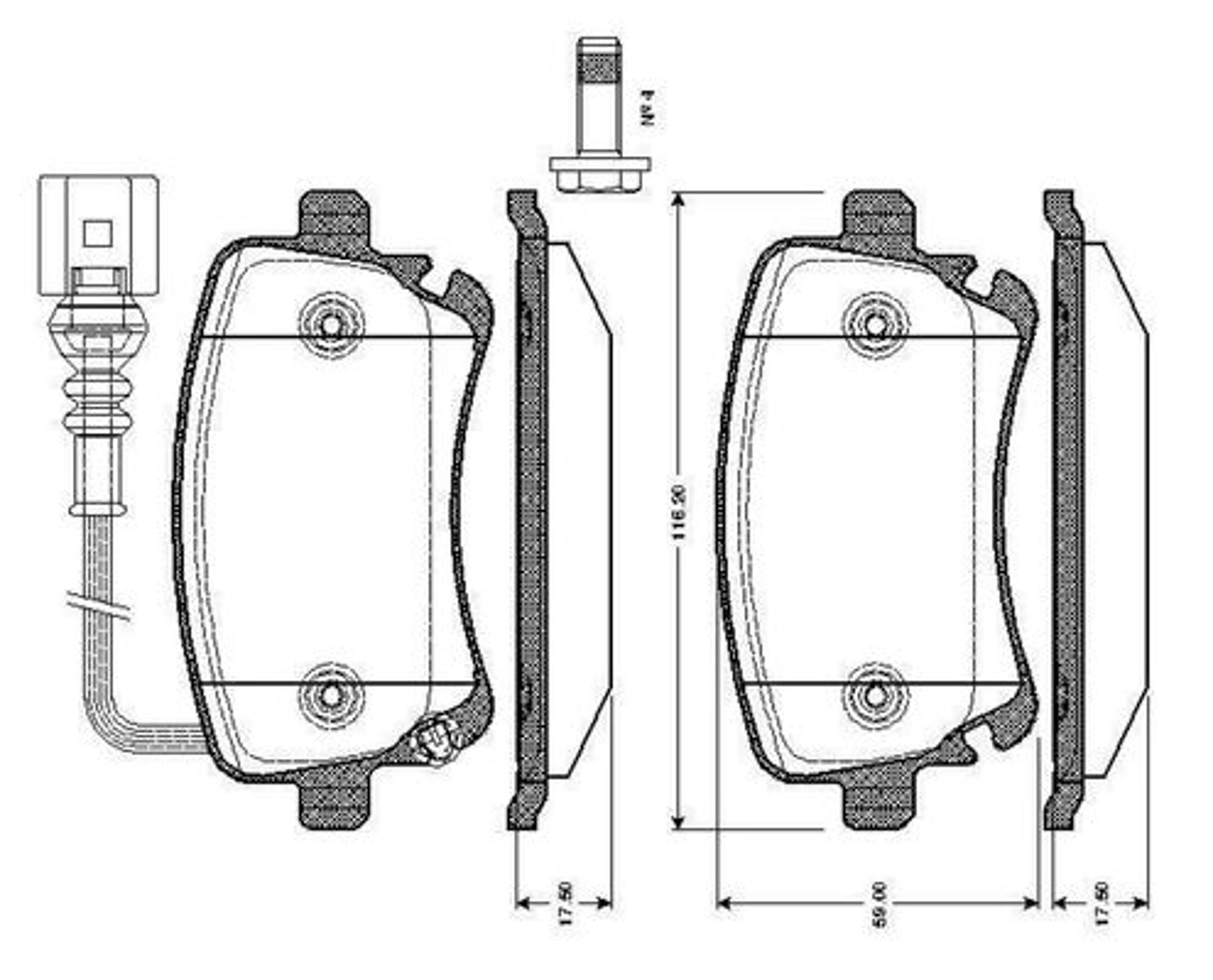 0986TB2426 BOSCH Колодки тормозные дисковые